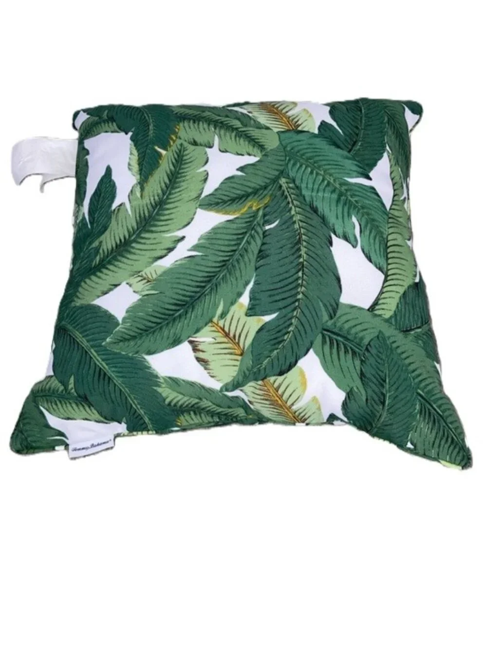 TOMMY BAHAMA Swaying Palms Throw Pillow Green Leaves 18 x 18 inches